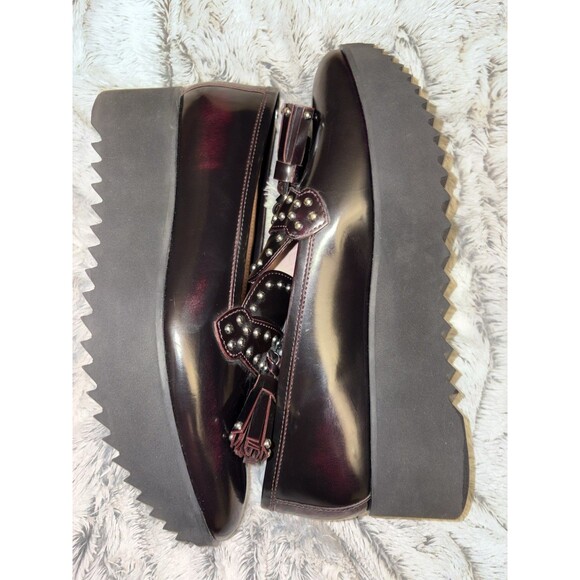 Studded Tassle Pretty Ballerinas Platform Shoes - Chic & Stylish! Sz 37 7US - Picture 4 of 6